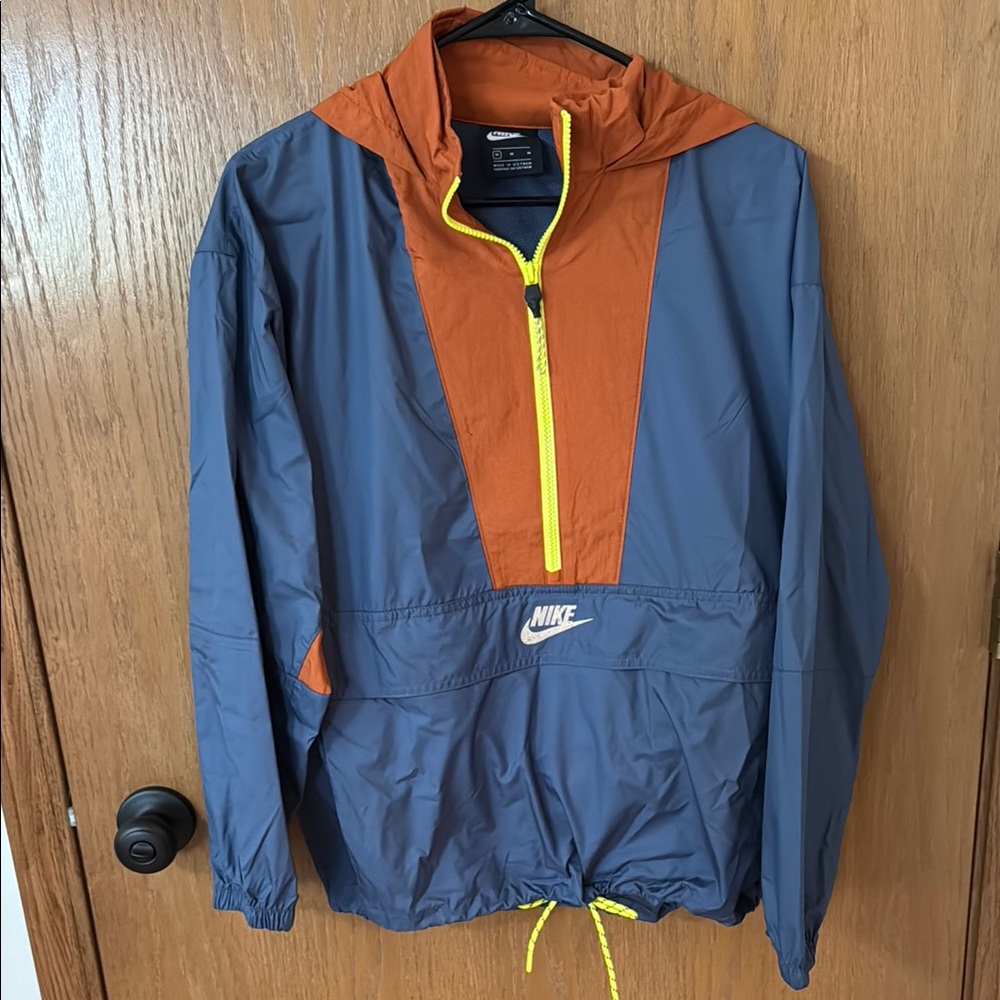 Nike Orange and Blue Hooded Jacket